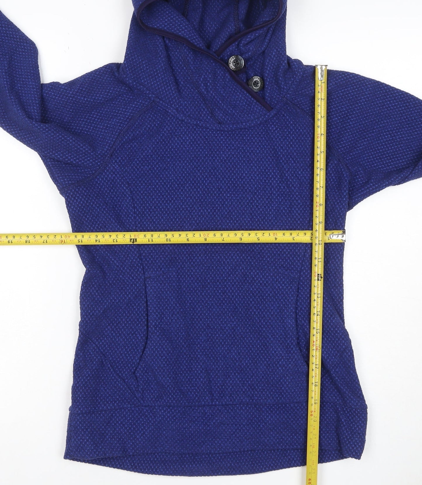 Berghaus Women Blue UK 8 Henley Hooded Fleece Pullover Hoodie