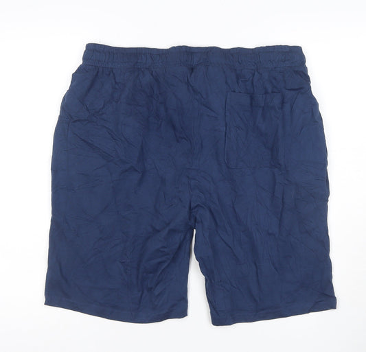 Cotton Traders Men’s Blue XL Drawstring Elastic Waist Casual Shorts