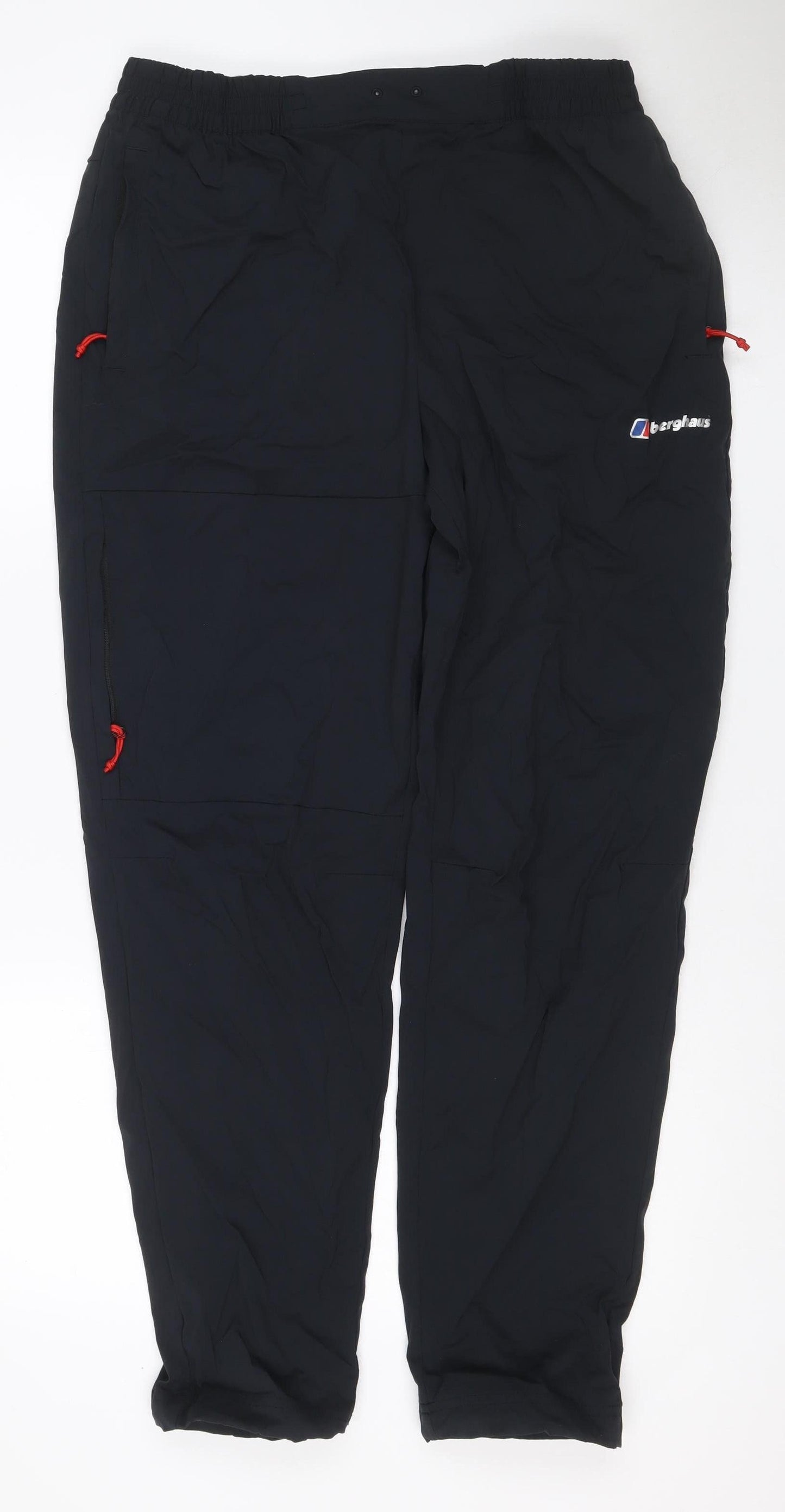 Berghaus Men’s Black XL Waterproof Rain Trousers Elastic Waist Logo