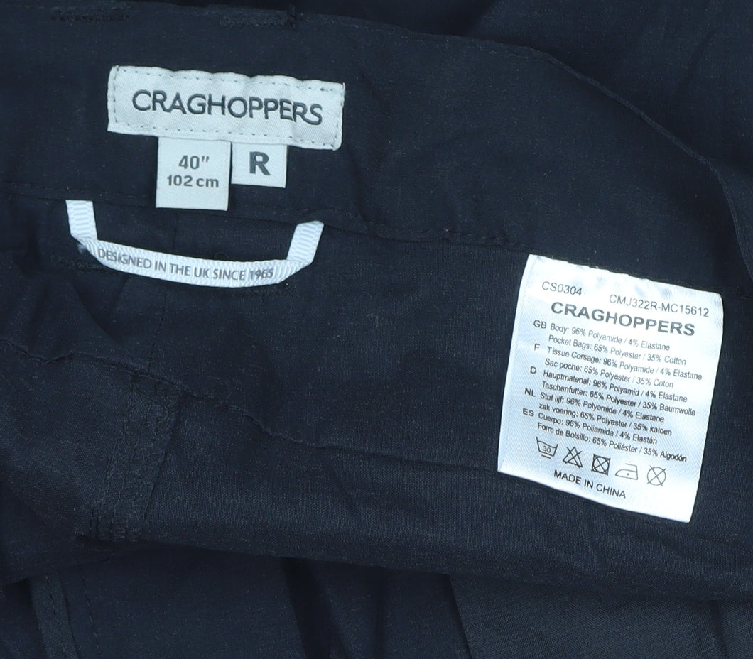 Craghoppers Men’s Black 40in Regular Stretch Outdoor Trousers