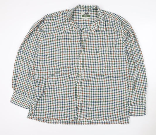 Back view of Champion Men’s 2XL Multicoloured Check Classic Fit Long Sleeve Shirt