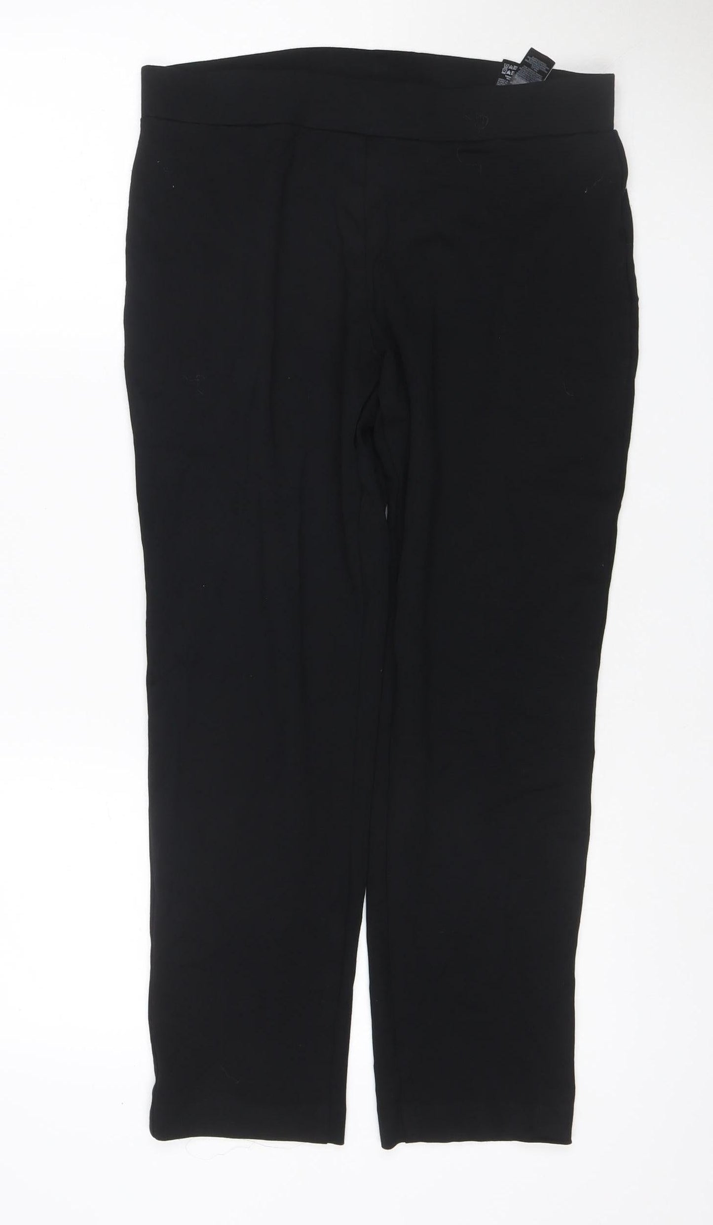 Marks and Spencer Women's Black Size 14 Straight Pull-On Work Trousers
