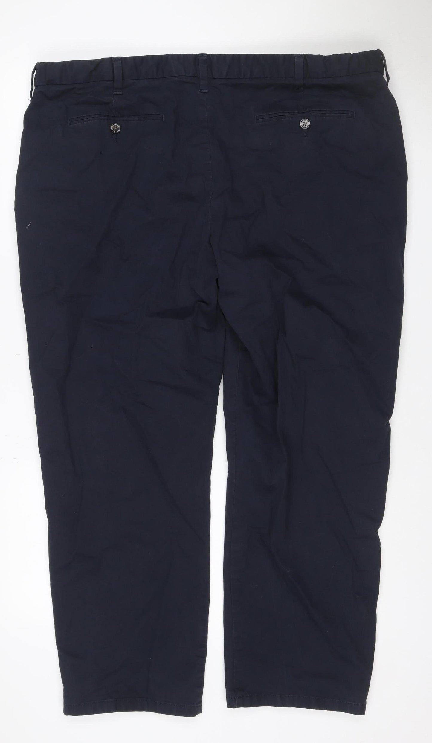 Marks & Spencer Men's Blue 44 Classic Fit Stretch Chino Trousers