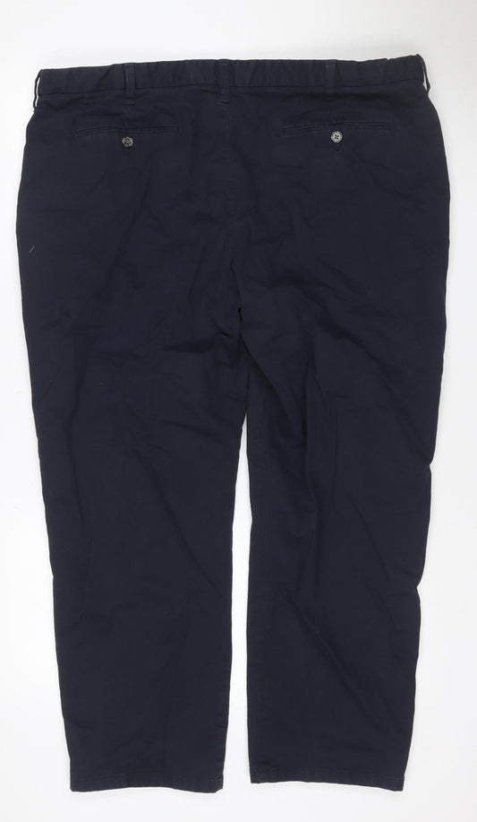 Marks & Spencer Men's Blue 44 Classic Fit Stretch Chino Trousers