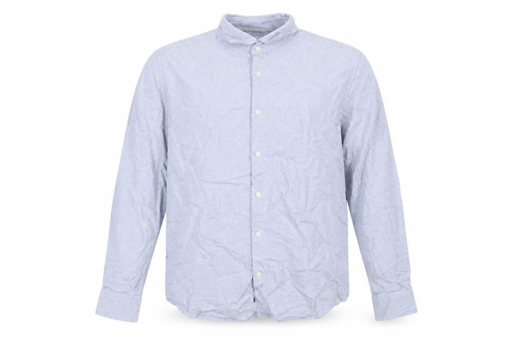 Moss 1851 Men’s Blue 16in Tailored Fit Cotton Long Sleeve Shirt