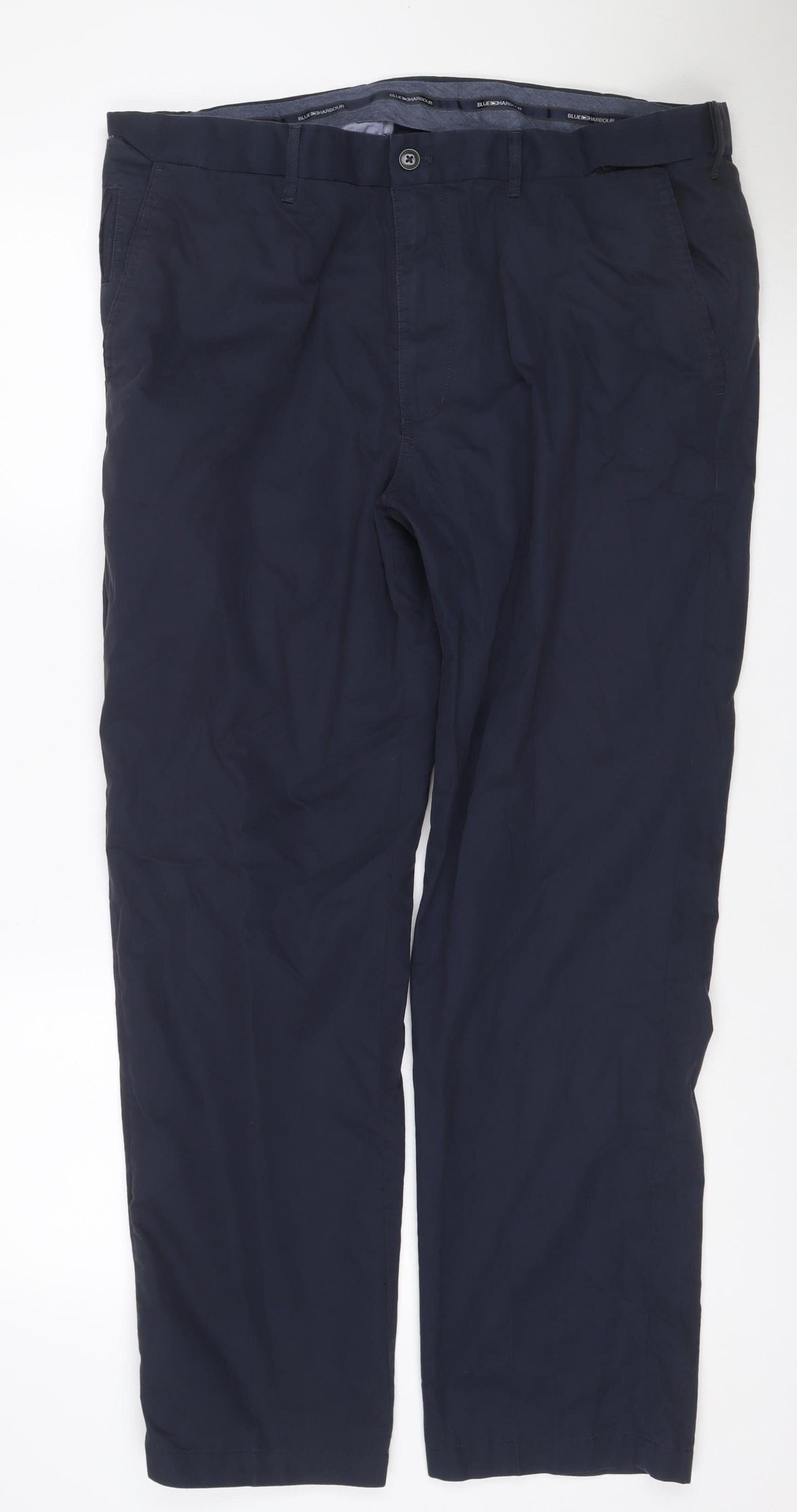 Blue Harbour Men’s Navy 40/31 Regular Cotton Chino Trousers