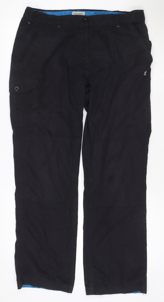 Craghoppers Women’s Black UK 14 Convertible Cargo Travel Trousers