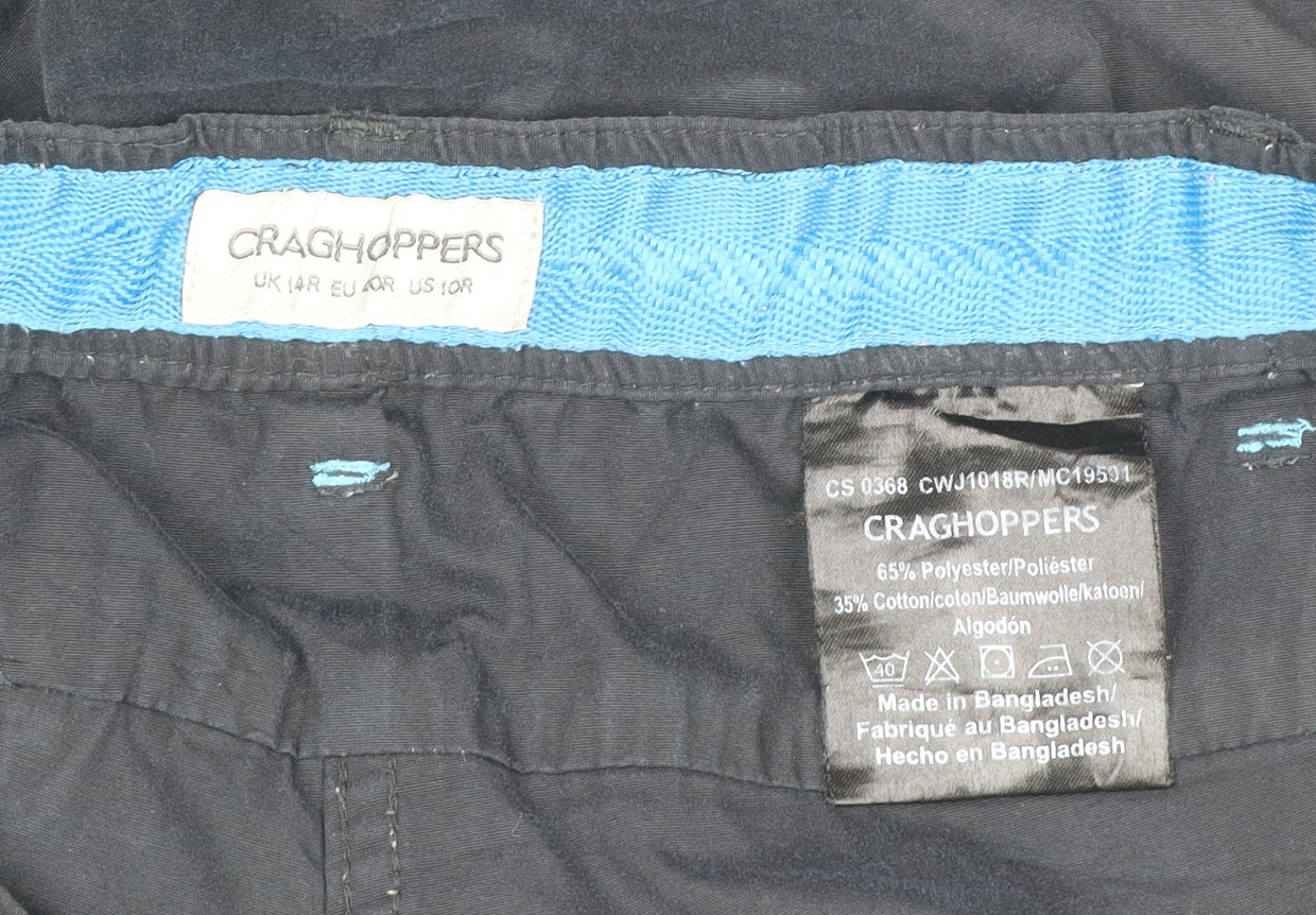 Craghoppers Women’s Black UK 14 Convertible Cargo Travel Trousers