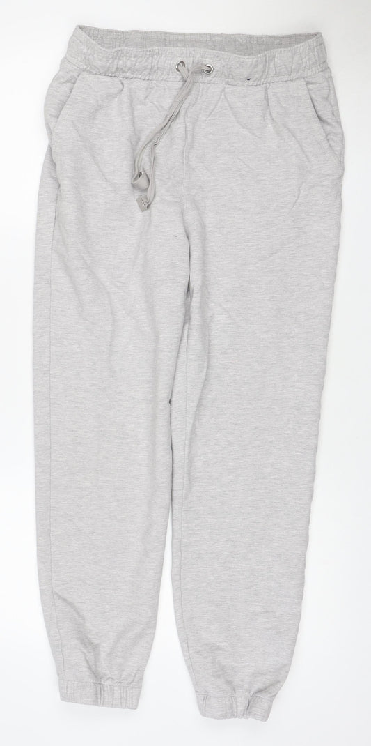 Marks and Spencer Women Grey Size 12 Cotton Jogger Sweatpants