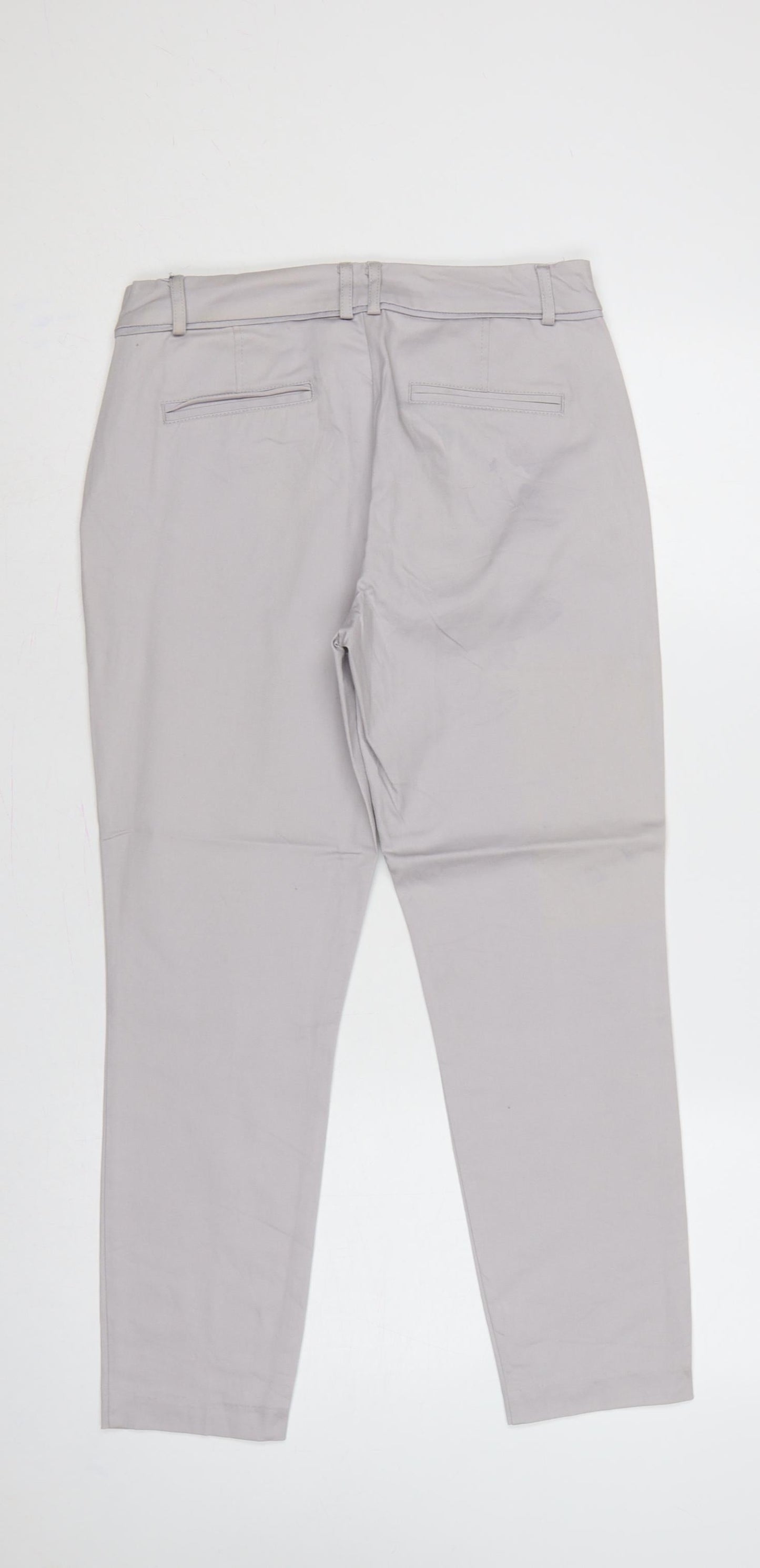 Wallis Women’s Grey UK 10 Tapered Cotton Stretch Work Trousers
