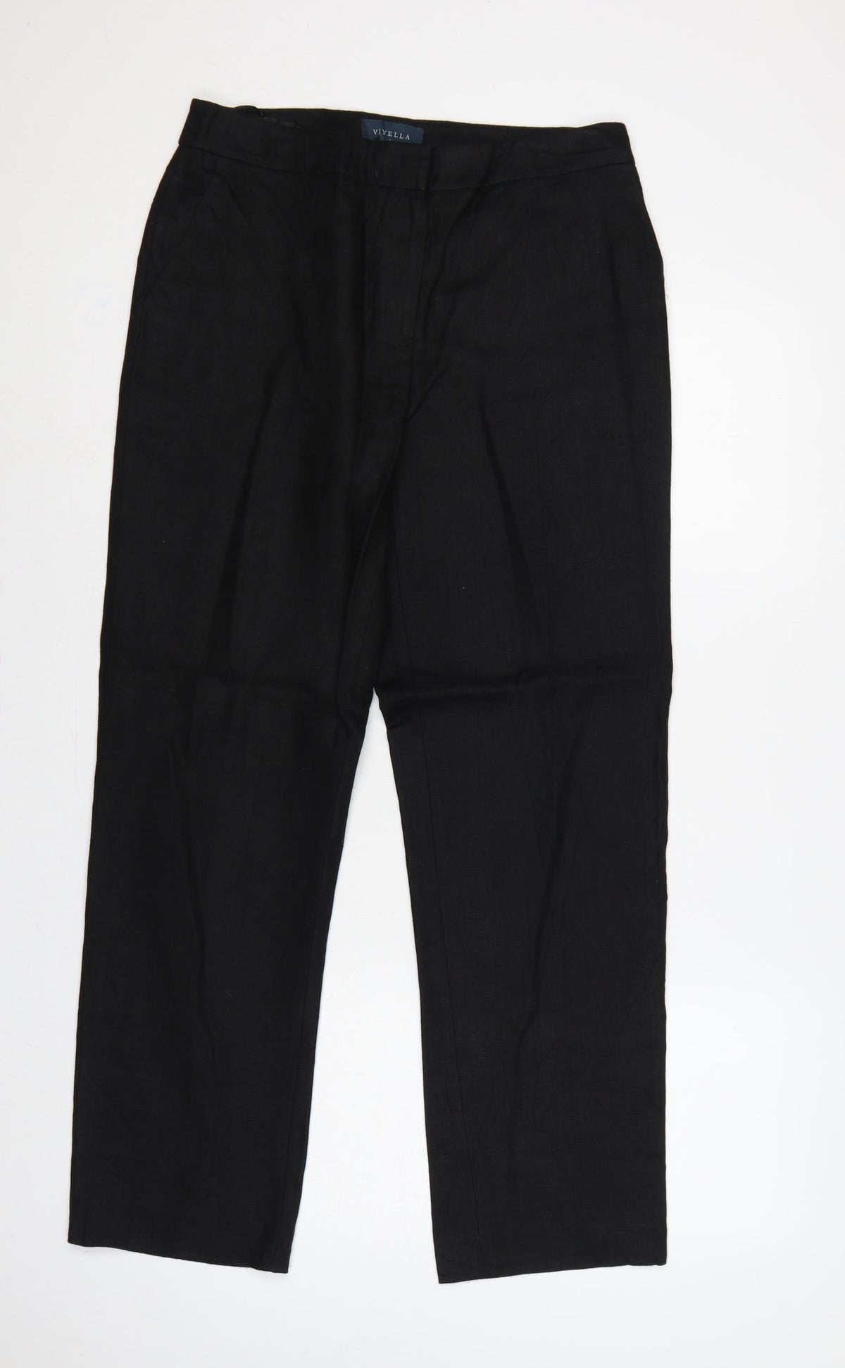 Viyella Women’s Black Size 10 Straight Leg Tailored Dress Trousers