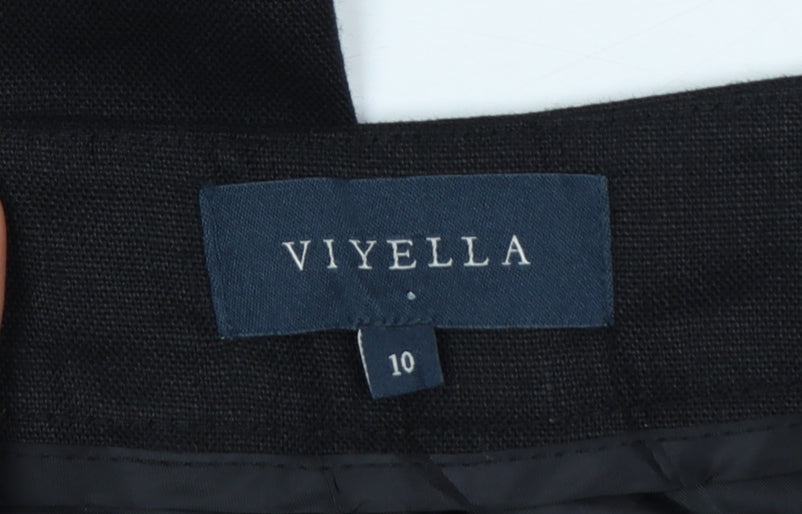 Viyella Women’s Black Size 10 Straight Leg Tailored Dress Trousers