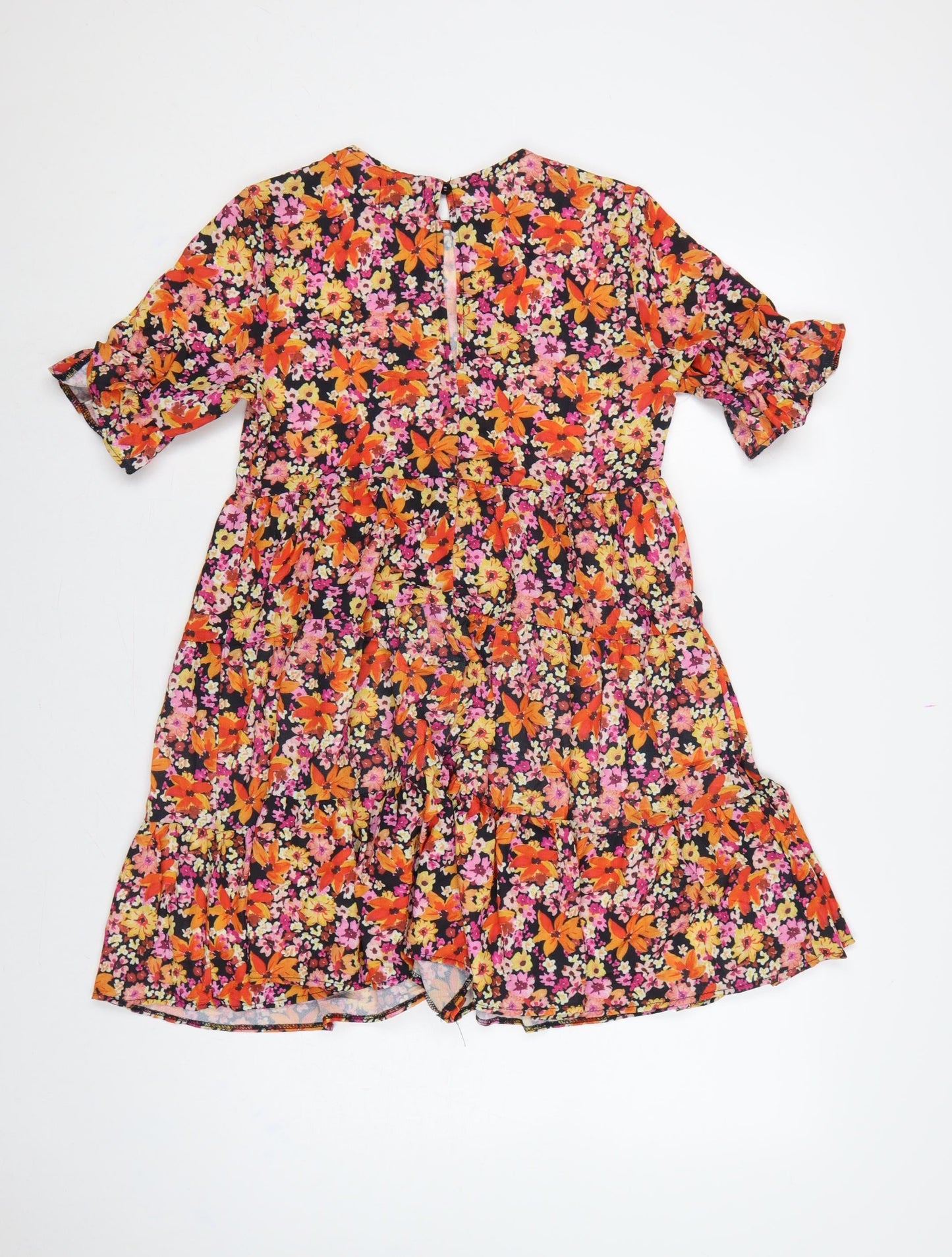 ASOS Design Women Multicoloured UK 6 Floral Skater Mini Dress
