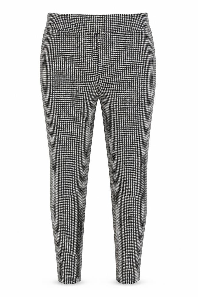 Marks & Spencer Women Black White Houndstooth Stretch Leggings UK 14