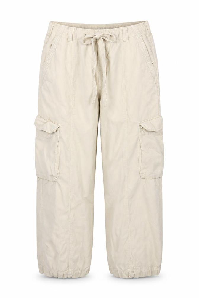 Marks & Spencer Women Ivory UK 18 Linen Lyocell Cargo Trousers