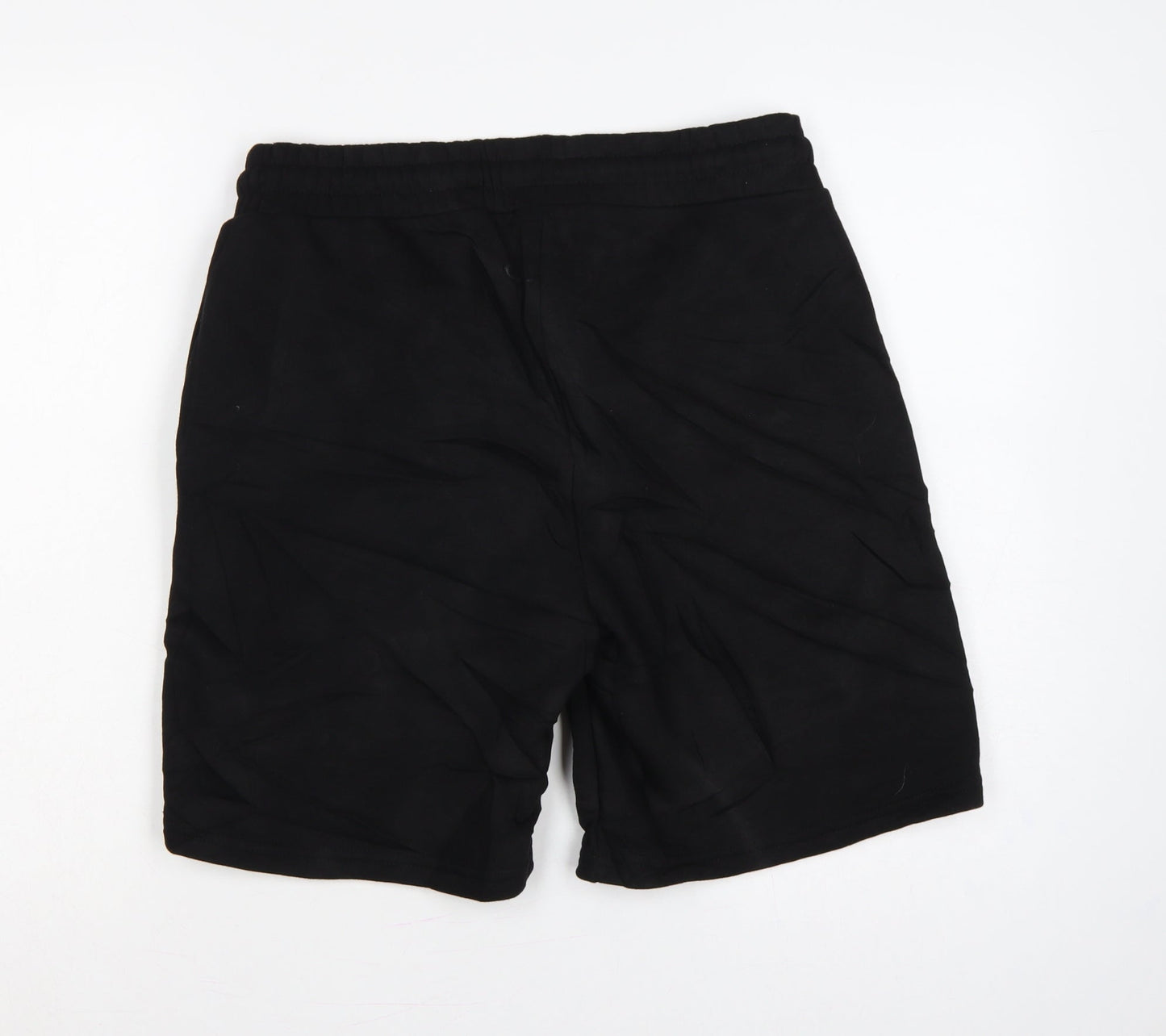 boohooMAN Men's Black M Sweat Shorts Drawstring Embroidered Pockets