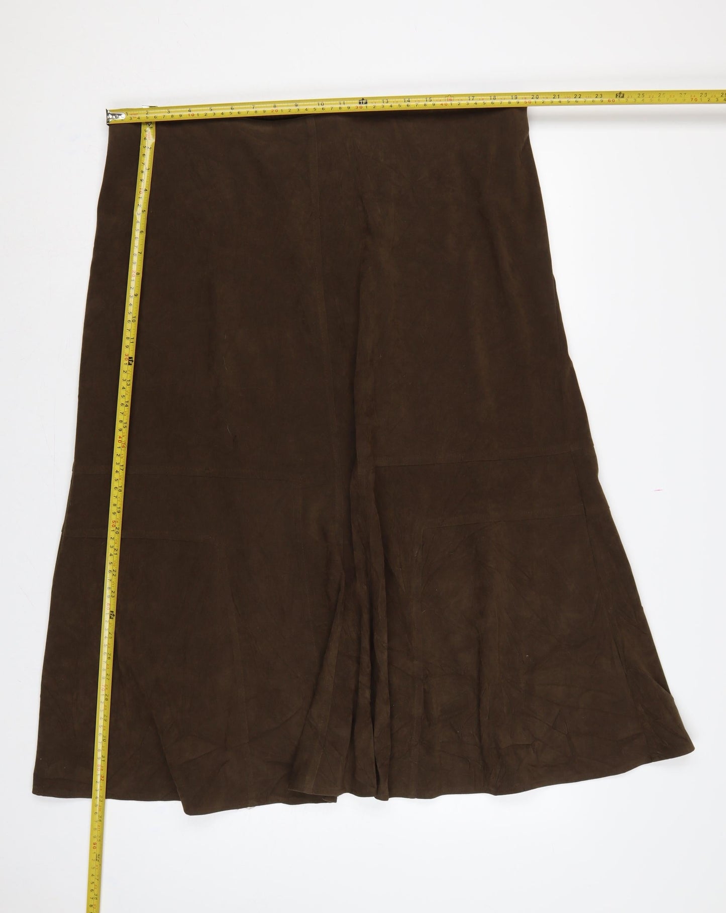 Casual Comfort Women Brown Size 22 Long Flared Elastic Waist Skirt