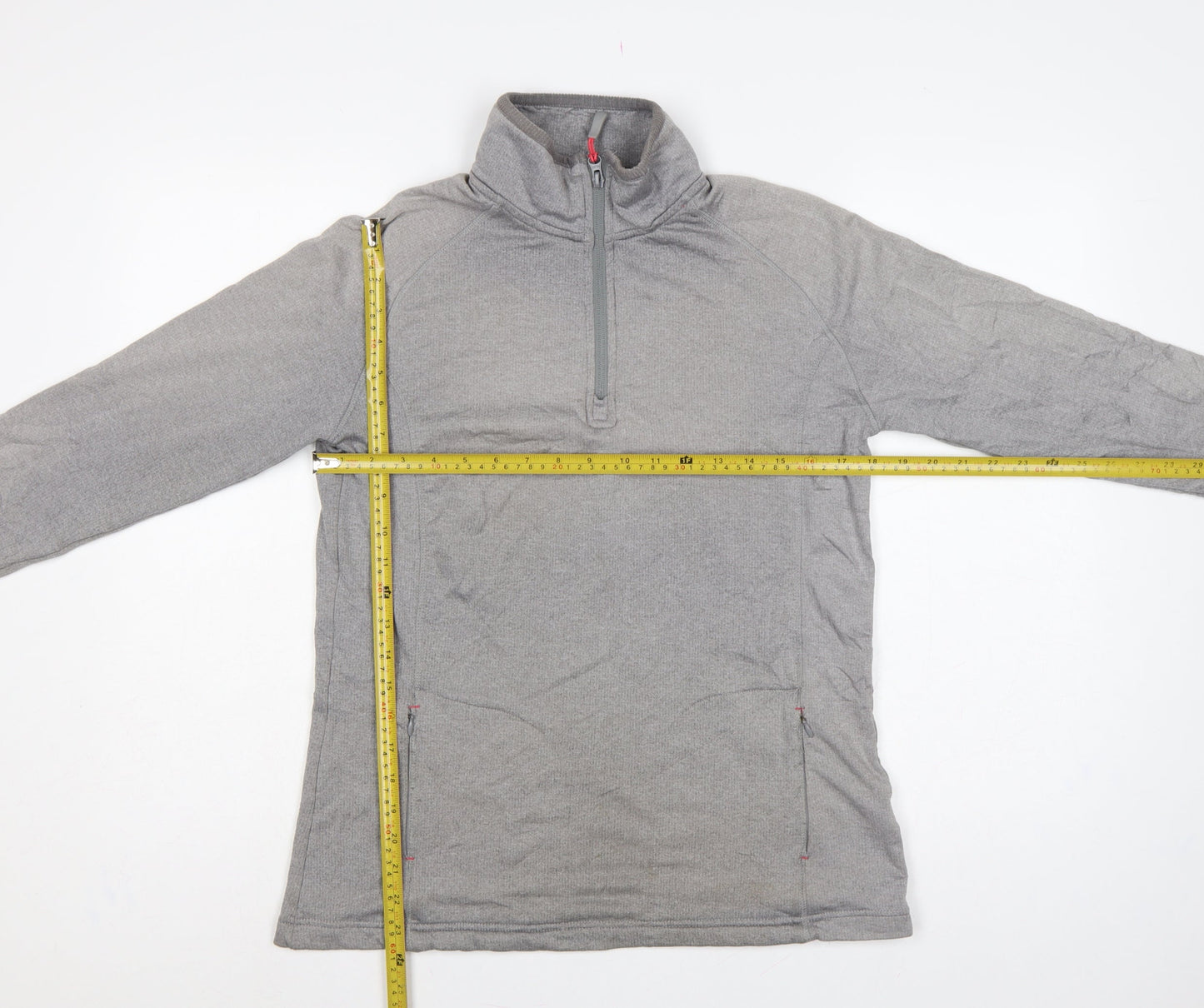 Peter Storm Women Grey UK 14 1/4 Zip Fleece Pullover Sweatshirt