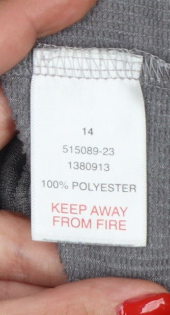 Peter Storm Women Grey UK 14 1/4 Zip Fleece Pullover Sweatshirt