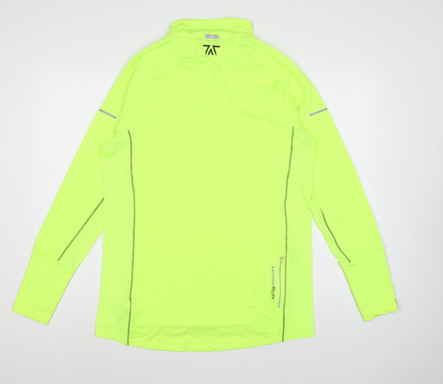Karrimor Men Yellow M X Lite 1/2 Zip Running Sweatshirt Reflective