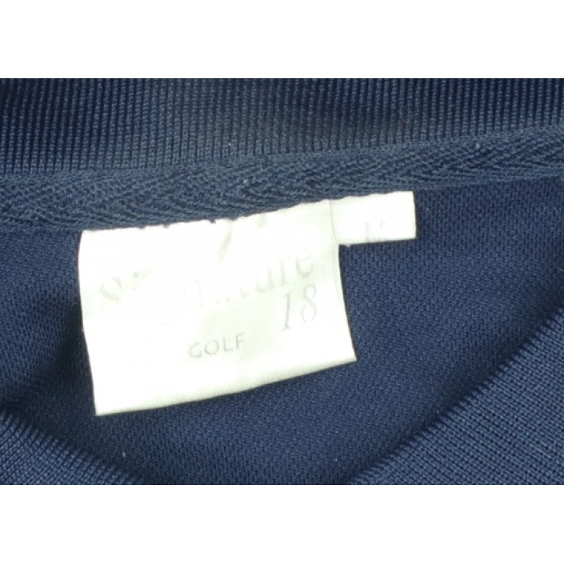 Additional view of Signature Golf 18 Men's Blue M Short Sleeve Embroidered Logo Polo Shirt