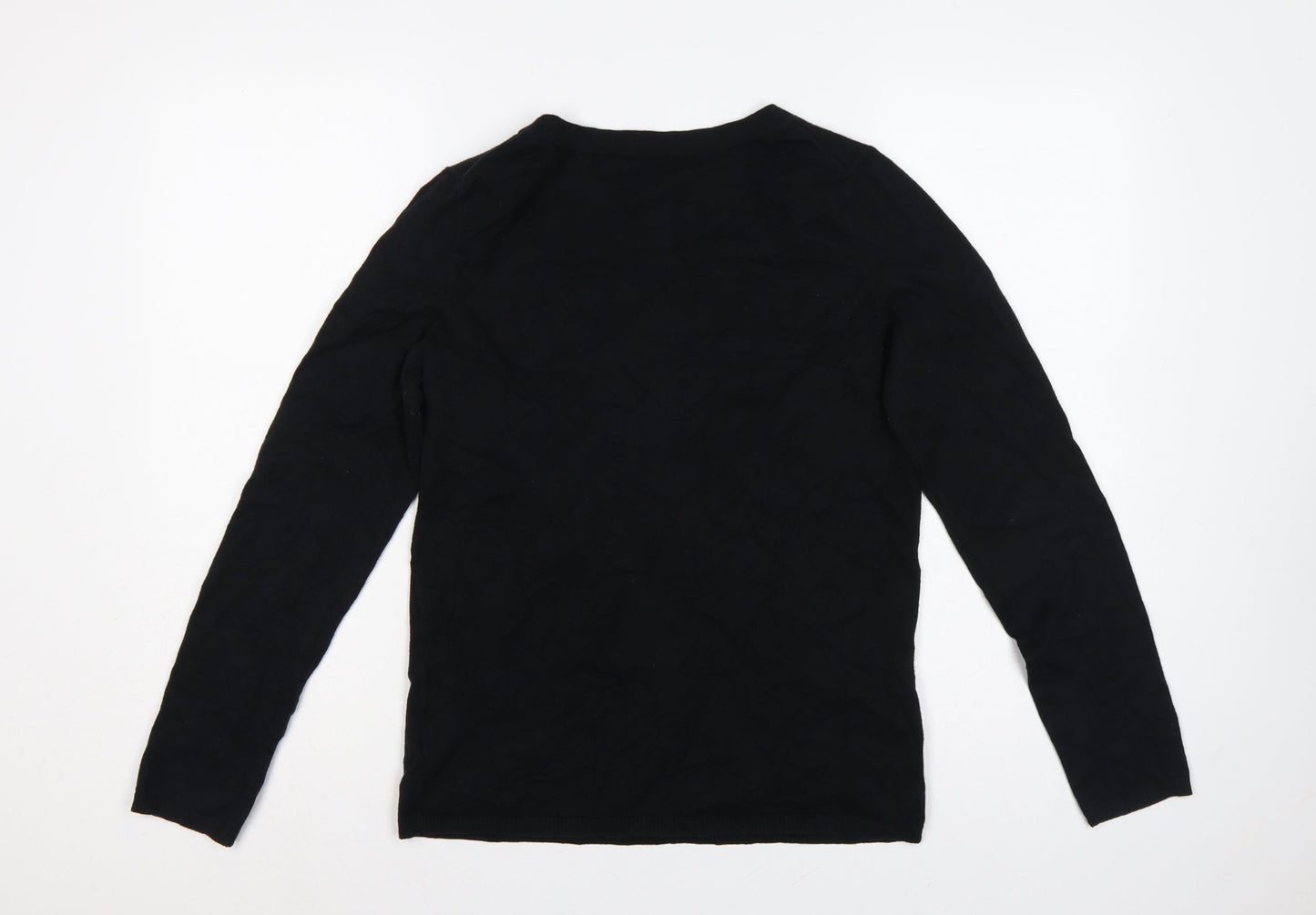 Gap Women’s Black M Stretch V-Neck Long Sleeve Knit Pullover Jumper