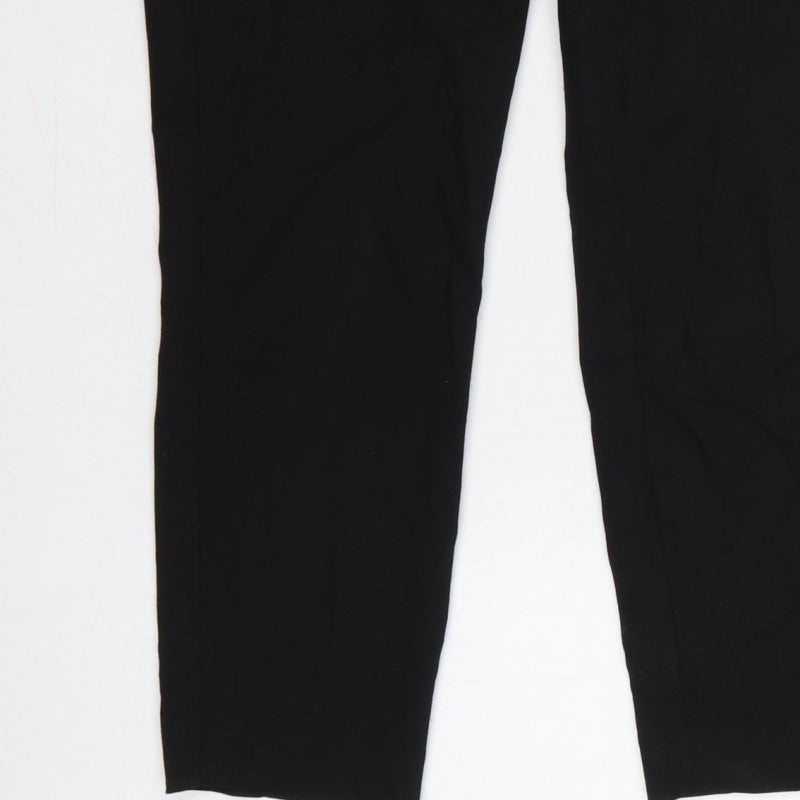 Next Women’s Black Petite Size 8 Tailored Straight Leg Dress Trousers