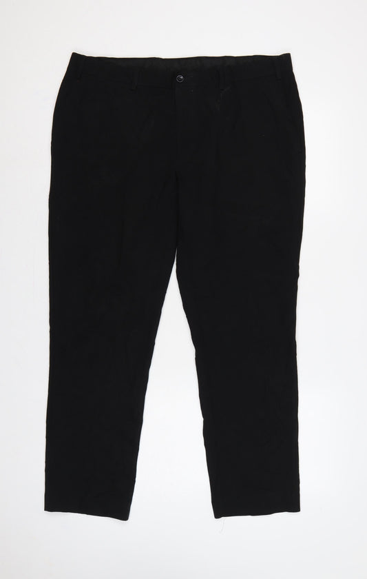 Marks and Spencer Men's Black 38 Slim Dress Trousers 38W 29L