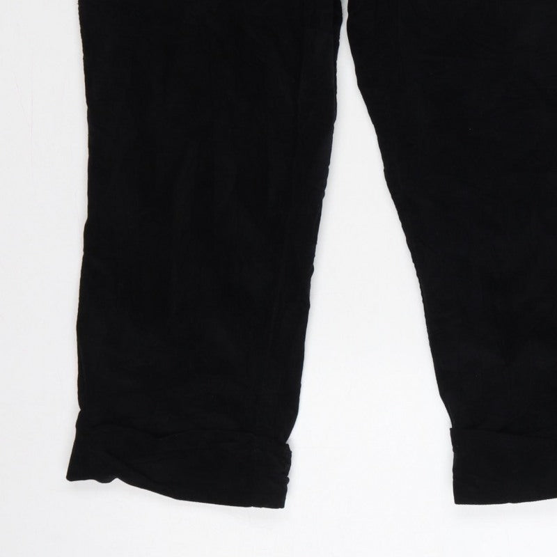 Sandwich Women’s Black UK 14 Corduroy Tapered Button Trousers