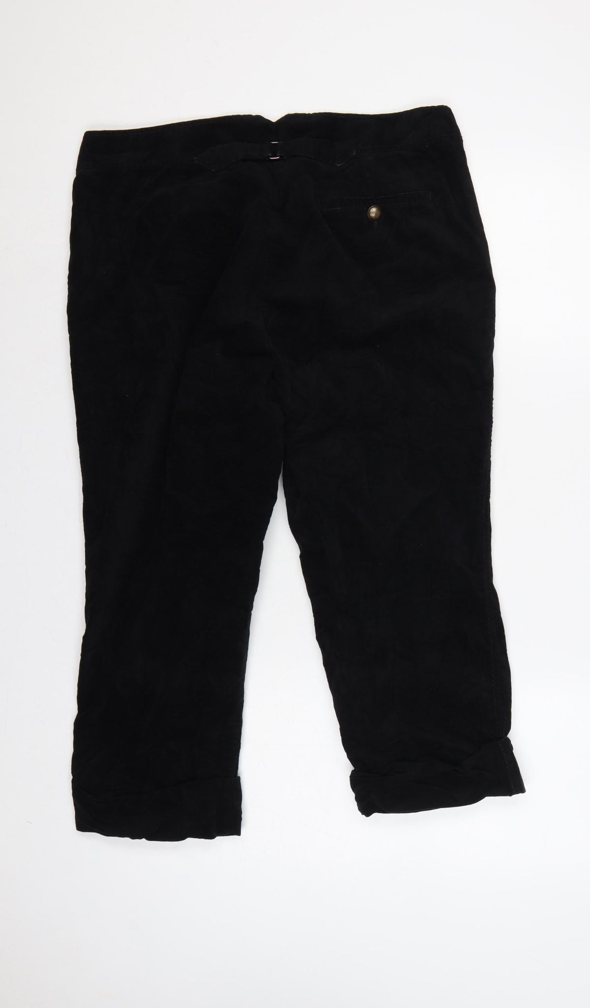 Sandwich Women’s Black UK 14 Corduroy Tapered Button Trousers