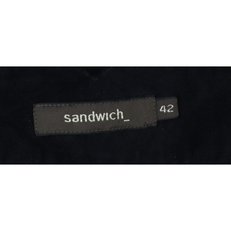 Sandwich Women’s Black UK 14 Corduroy Tapered Button Trousers