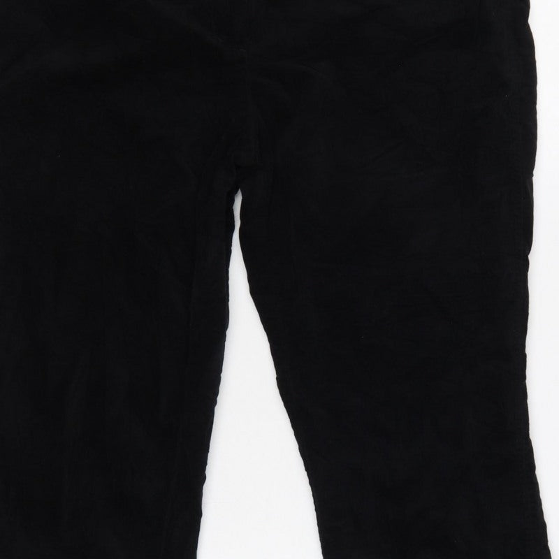 Sandwich Women’s Black UK 14 Corduroy Tapered Button Trousers