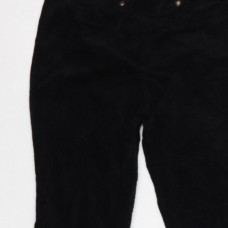 Sandwich Women’s Black UK 14 Corduroy Tapered Button Trousers
