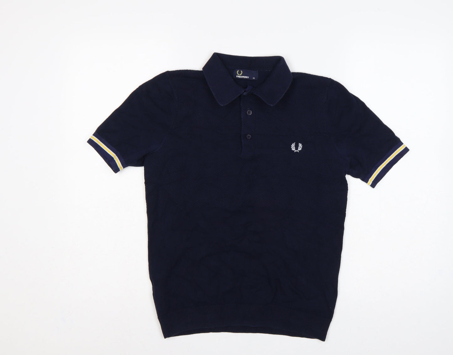Fred Perry Men’s Blue XS Short Sleeve Logo Polo Shirt