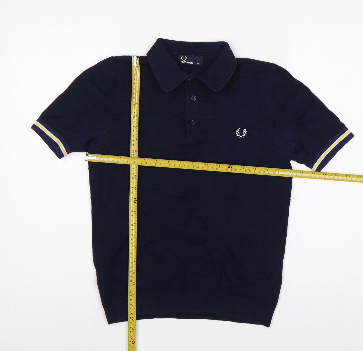 Fred Perry Men’s Blue XS Short Sleeve Logo Polo Shirt