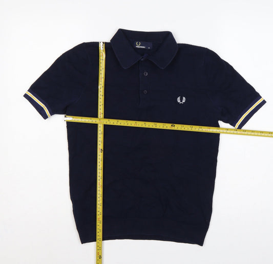 Fred Perry Men’s Blue XS Short Sleeve Logo Polo Shirt