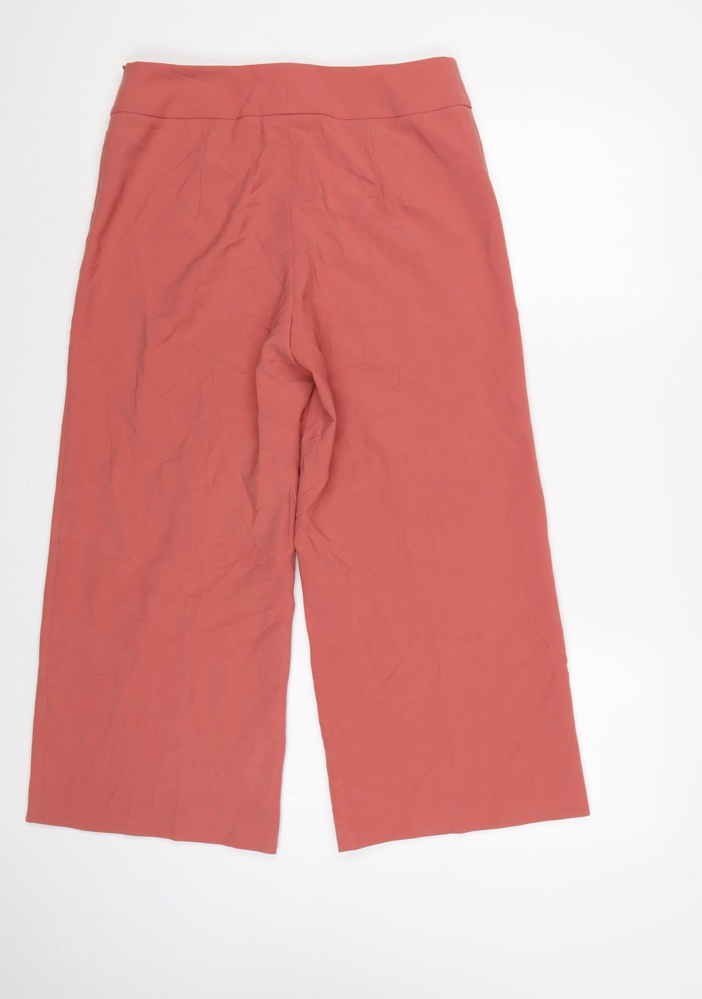 Madeleine Women Pink UK 12 High Rise Straight Leg Dress Trousers