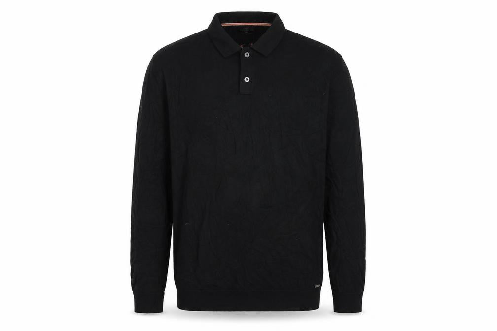 Next Men’s Black XL Merino Wool Cable Knit High Neck Henley Jumper