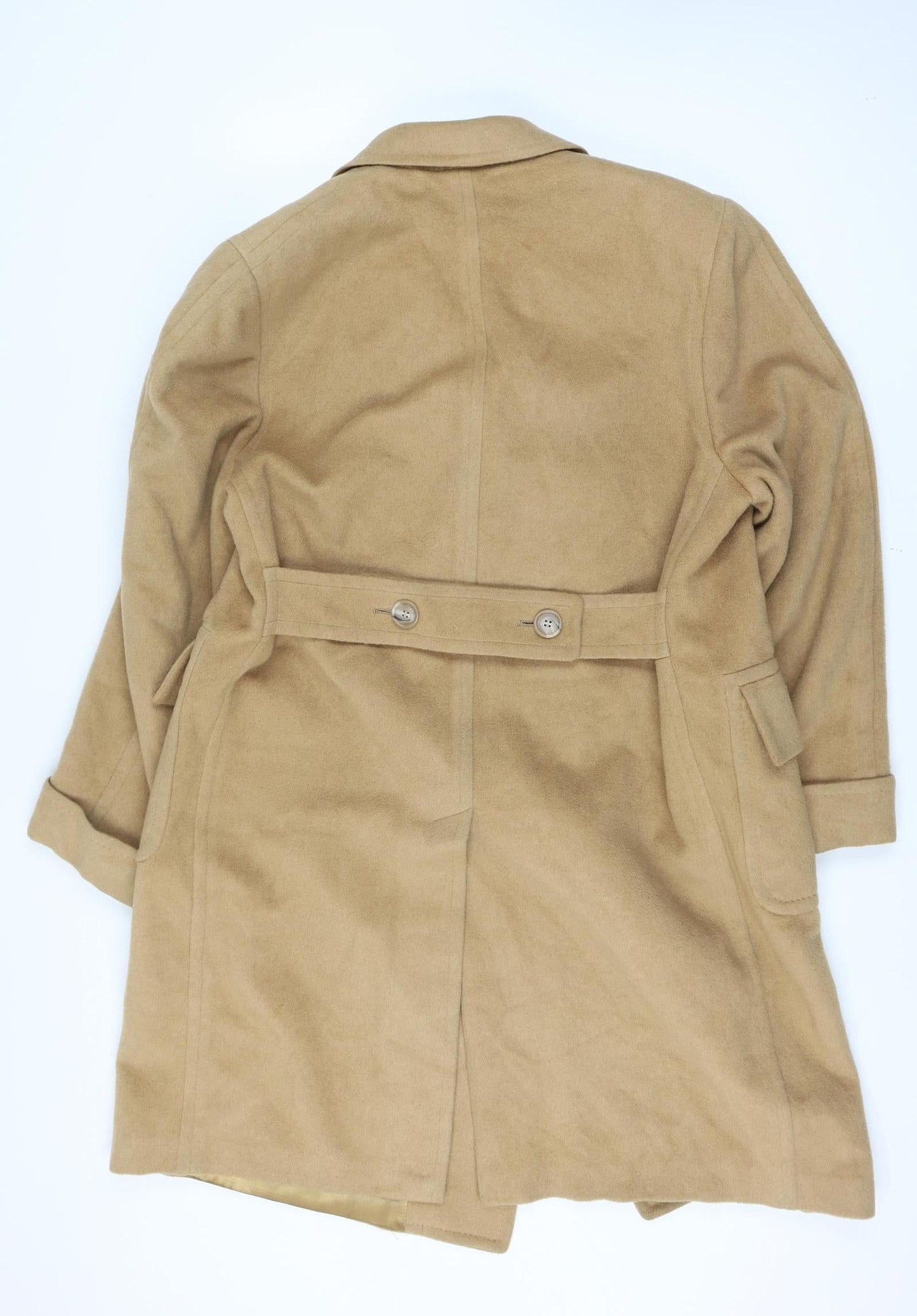 Buffalo Collection Men’s Beige 100% Camel Hair Italian Overcoat Size 46