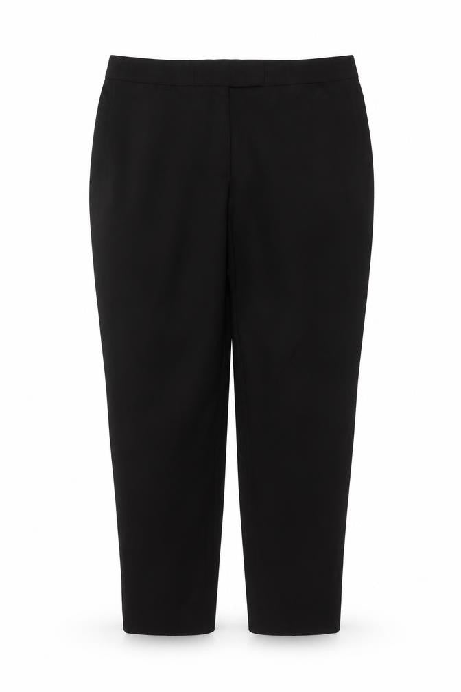 Front view of Dorothy Perkins Women’s Black UK 14 Tapered Stretch Work Trousers