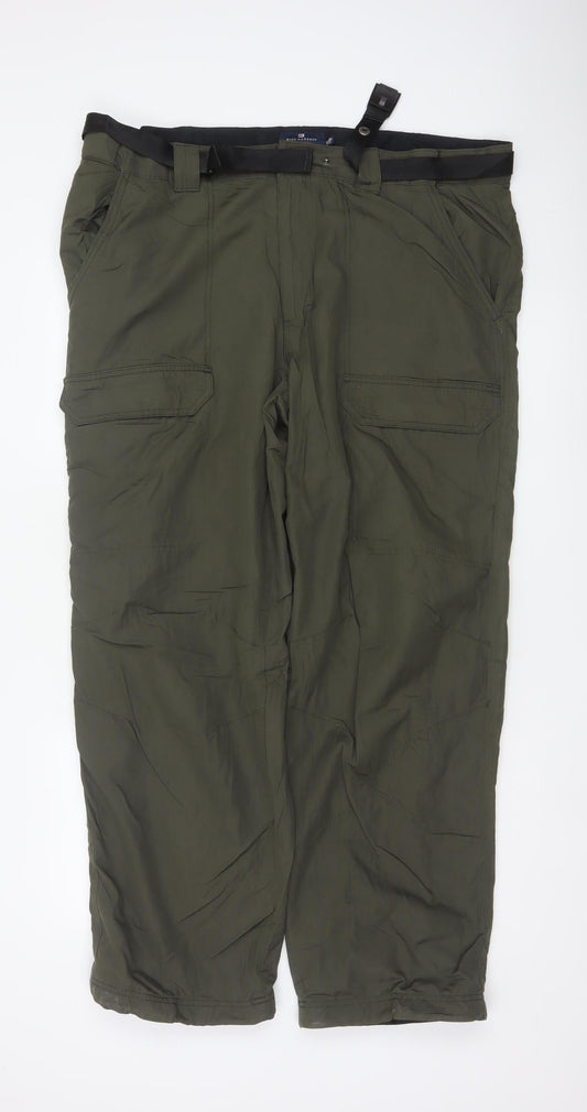 Marks & Spencer Men Green 40W 31L Thermal Stormwear Cargo Trousers