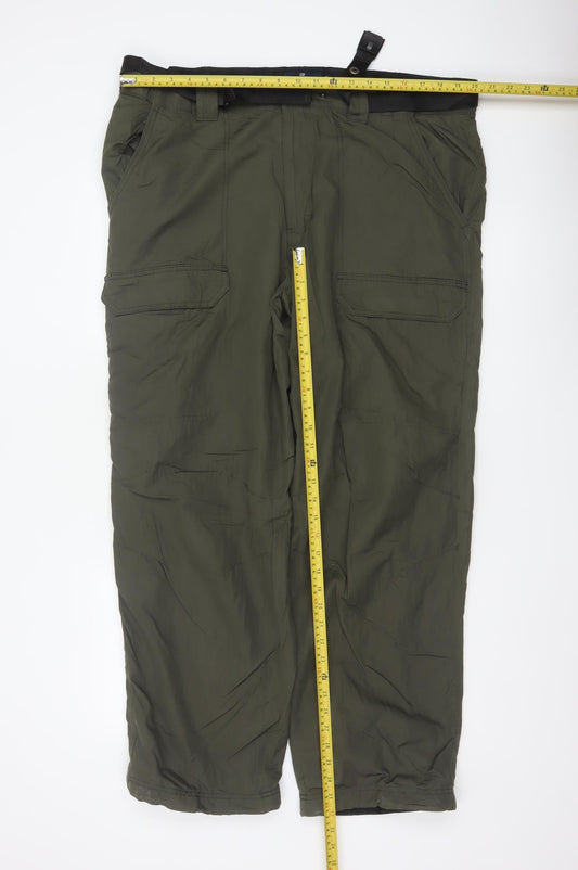 Marks & Spencer Men Green 40W 31L Thermal Stormwear Cargo Trousers