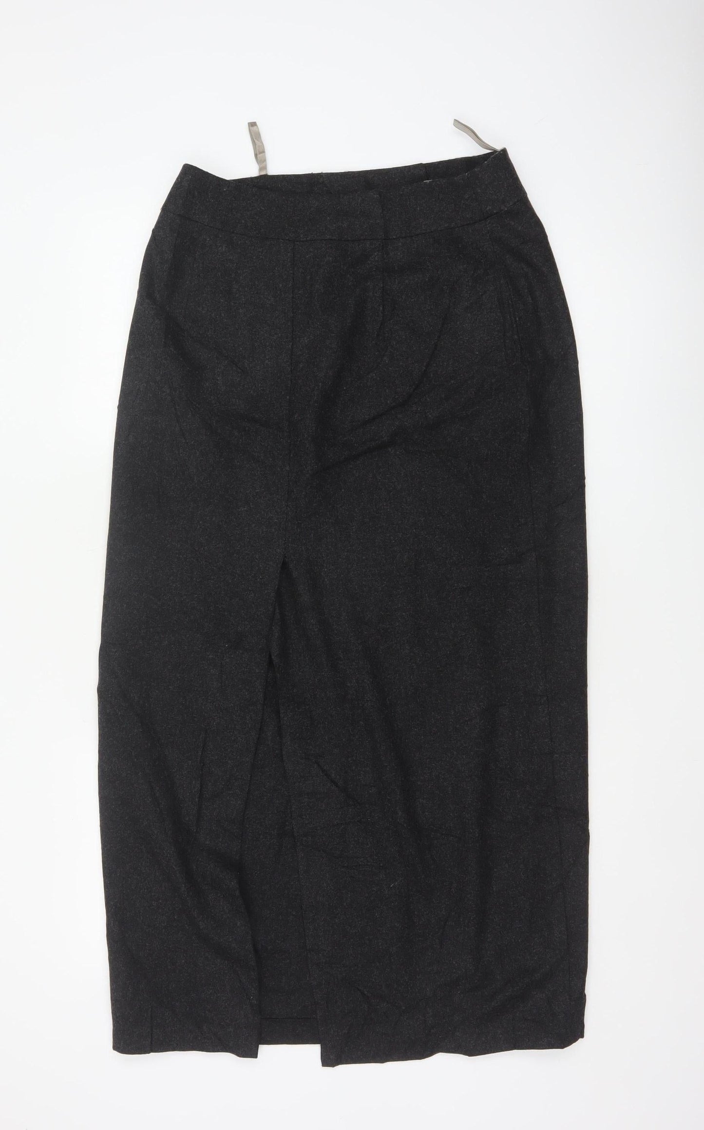 Canda C&A Women's Black UK 12 Wool Blend Long Pencil Skirt Lined