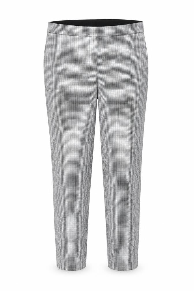 Mia Rose Women's Black White Check Slim Trousers UK 14 Workwear