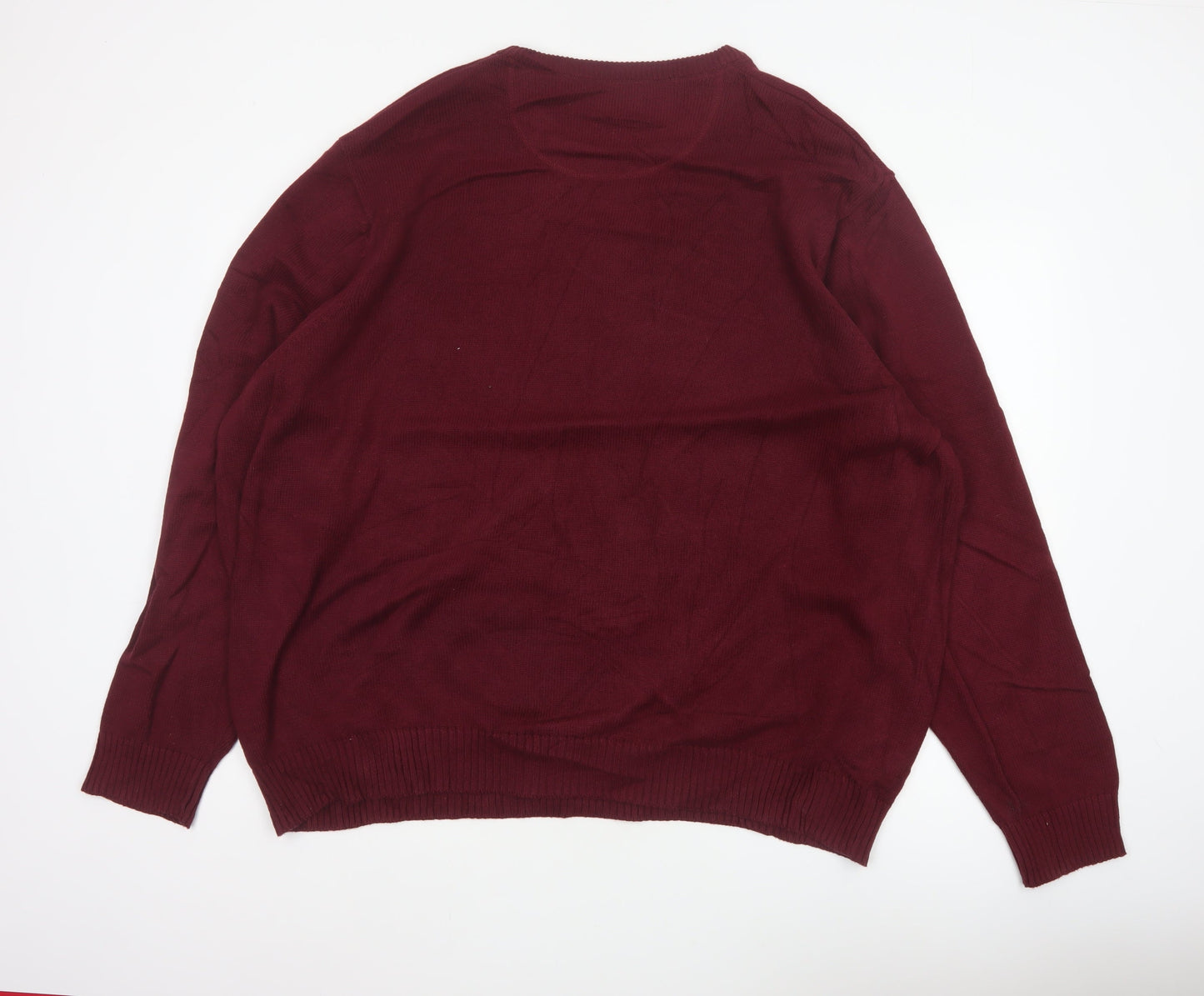 Maine New England Classics Men Red XXL Cotton Crew Neck Pullover Jumper