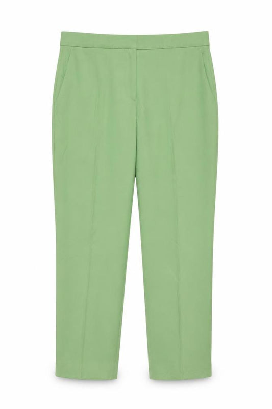 Zara Women Green UK 14 Tailored Tapered Dress Trousers