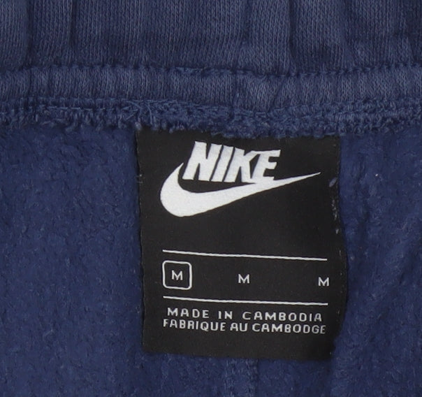Nike Men's Blue M Fleece Jogger Sweatpants Elastic Waist Logo