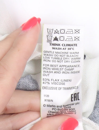 Marks and Spencer Women White Black Polka Dot UK 10 Shift Midi Dress