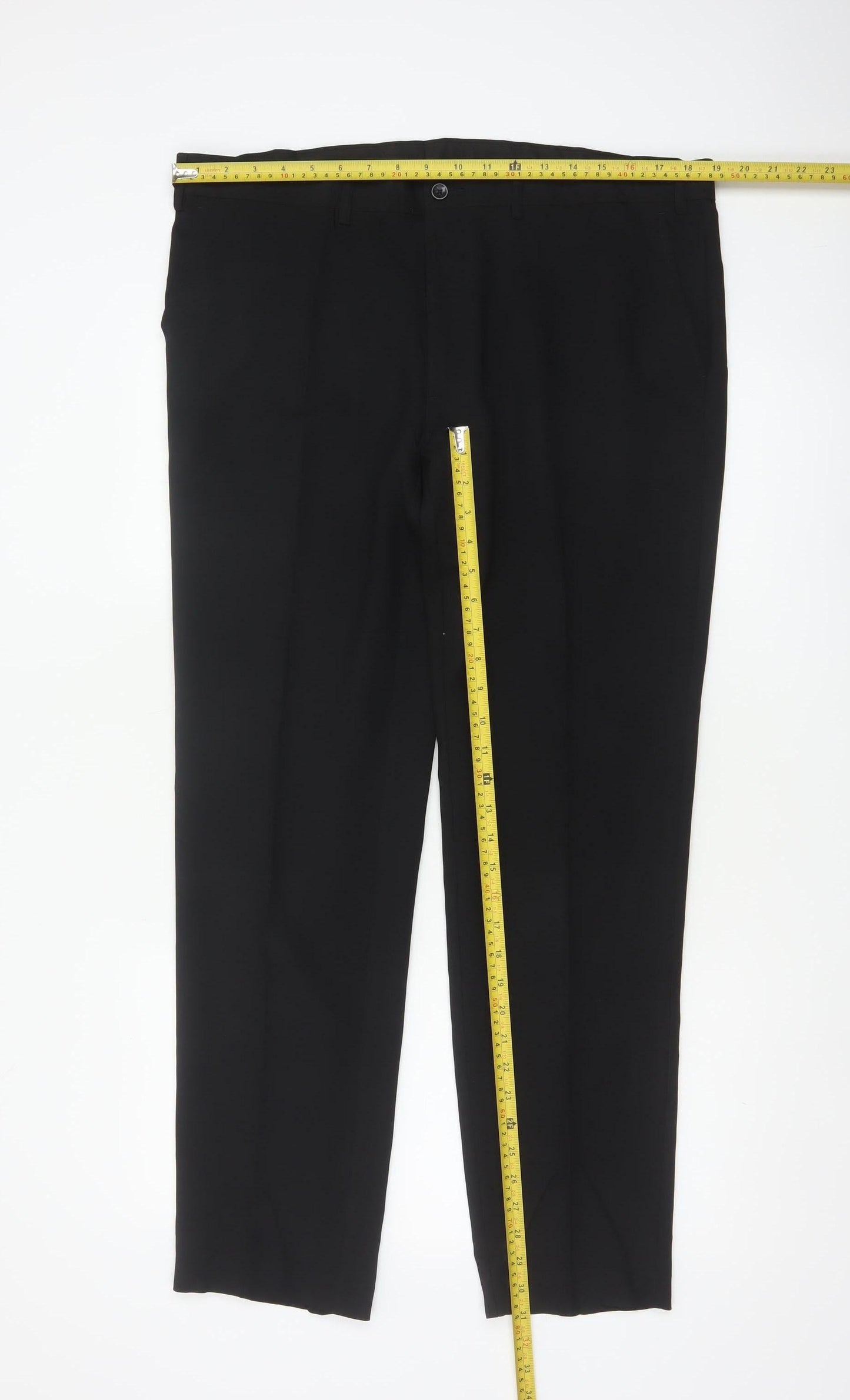 Marks & Spencer Men Black 38in Skinny Dress Trousers 31in Leg