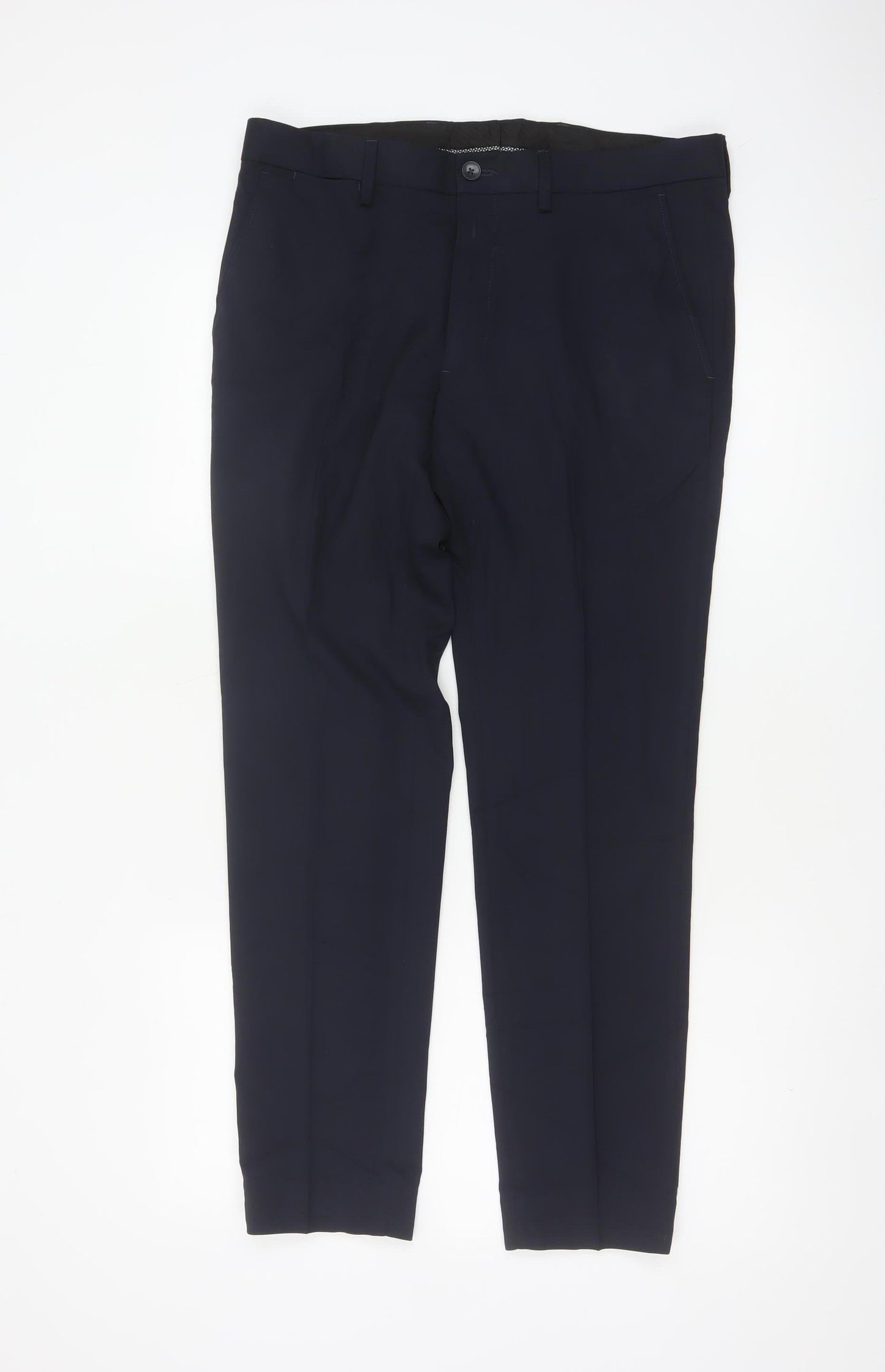 Marks and Spencer Men's Navy 32/29 Skinny Dress Trousers Slim Fit